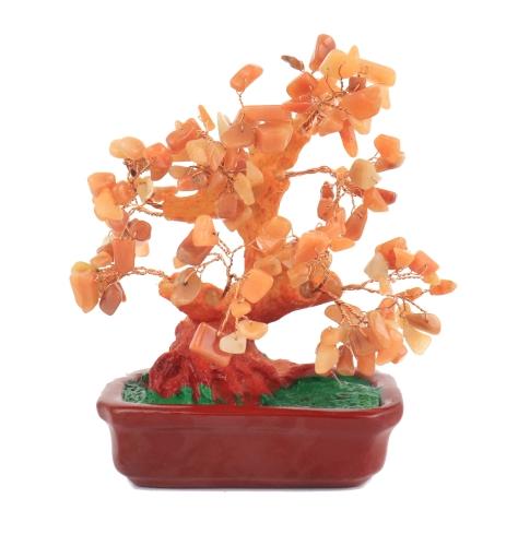 feng shui import Red Carnelian Gemstone Tree