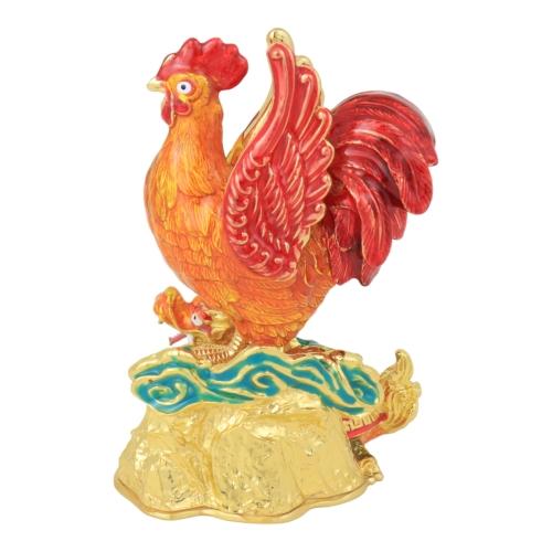 Feng Shui Import Rooster With Dragon Tortoise