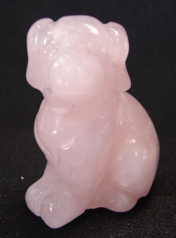 feng shui import Rose Quartz Dog Statue