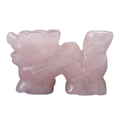 feng shui import Rose Quartz Dragon Statue