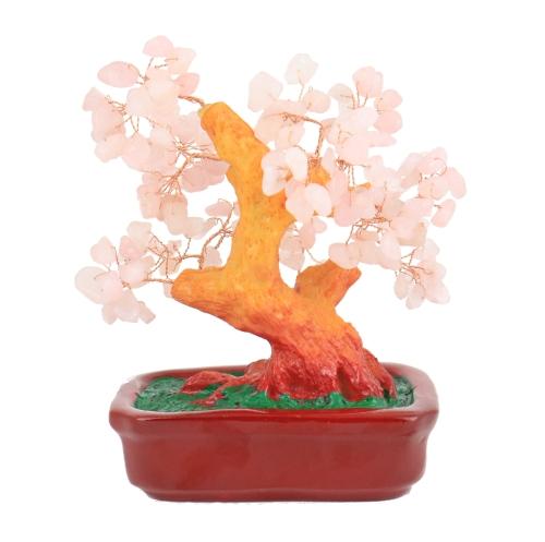 Feng Shui Import Rose Quartz Gemstone Tree