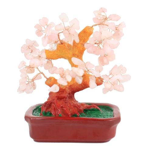 feng shui import Rose Quartz Gemstone Tree