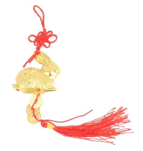 Feng Shui Import Shining Gold Rabbit Charm