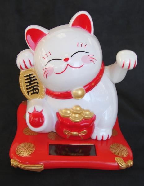 feng shui import Solar Energy White Cat Statue