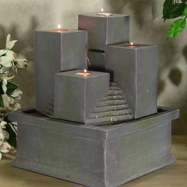 feng shui import Tealight Pillar Tabletop Fountain