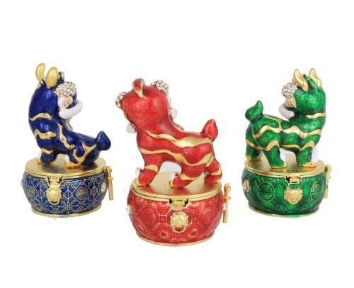 Feng Shui Import Three Lions On Drums