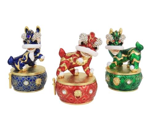 feng shui import Three Lions on Drums