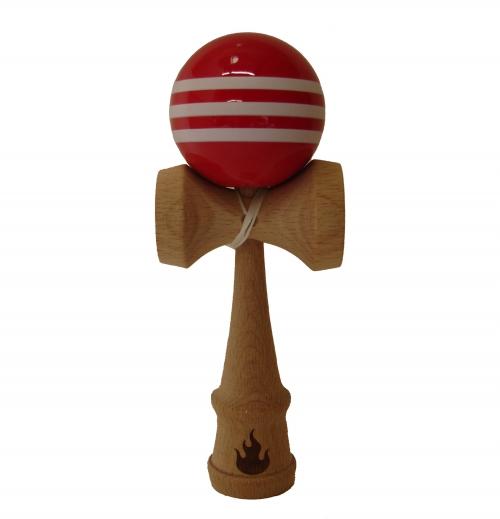 feng shui import Triple Red/White Stripe Kendama