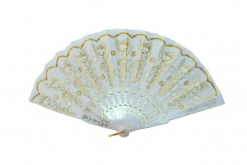 Feng Shui Import White Hand Fan