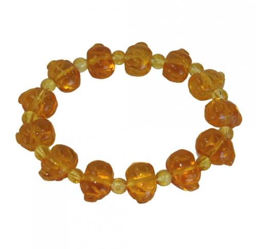 feng shui import Yellow Crystal Pig Bracelet
