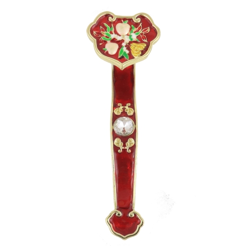 Feng Shui Import Flower & Apple Red RuYi For Love And Harmony