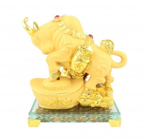 feng shui import Golden Ox Statue Stepping on Big Ingot