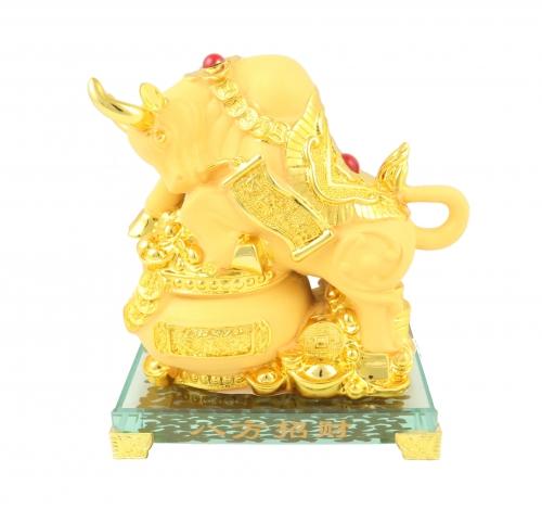 feng shui import Golden Ox Statue Stepping on Treasure Pot