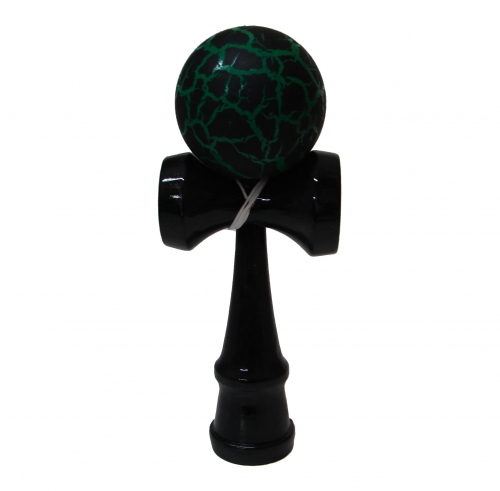 feng shui import Green/Black Crackle Kendama with Black Handle