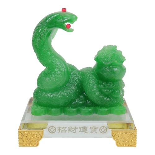 feng shui import Green Money Bag Snake Statue for Wood Snake