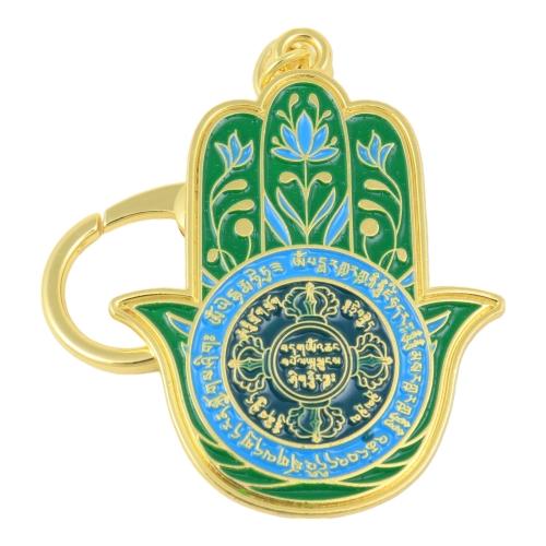 Feng Shui Import Hamsa Hand Life Force Amulet Keychain
