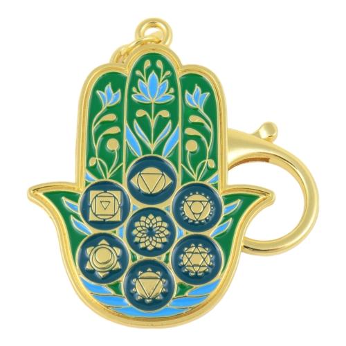 feng shui import Hamsa Hand Life Force Amulet Keychain