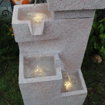 Feng Shui Import Imitate Sand Stone Cascade Tires Indoor/Outdoor Lighted Fountain