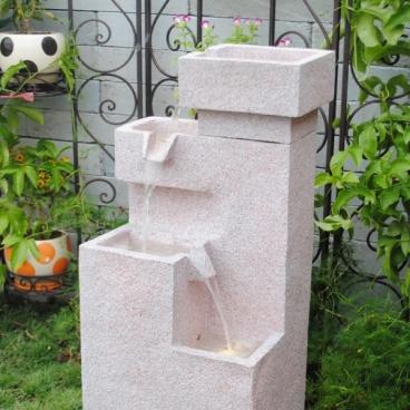 Feng Shui Import Imitate Sand Stone Cascade Tires Indoor/Outdoor Lighted Fountain