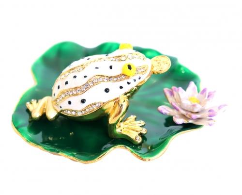 feng shui import Lucky Money Frog on Waterlily Leaf