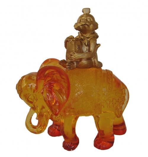 feng shui import Monkey Holding a Prosperity Bag on Elephant