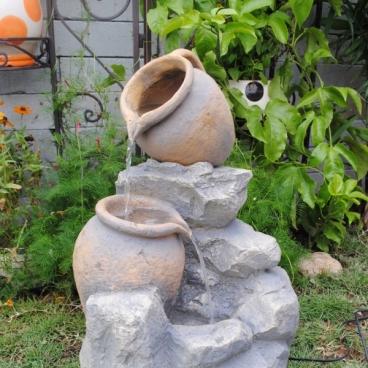 Feng Shui Import Polyresin And Fiberglass Tiered Pot Fountain