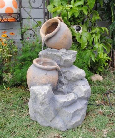 feng shui import Polyresin and Fiberglass Tiered Pot Fountain