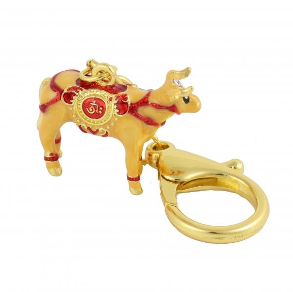 Feng Shui Import Sacred Resource Cow Amulet Keychain