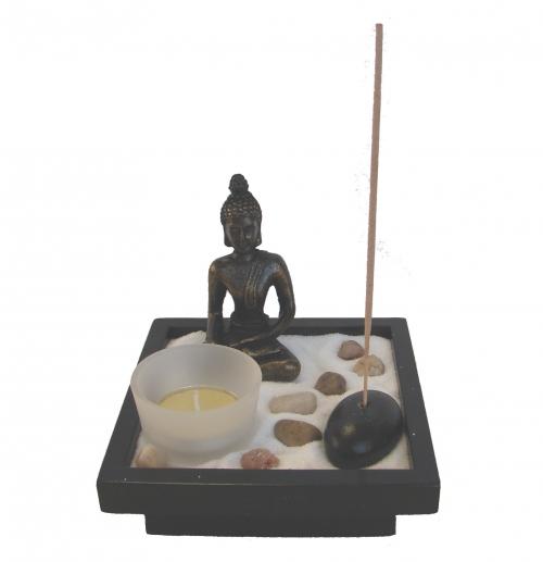feng shui import Small Desktop Zen Garden with Thai Buddha Statue