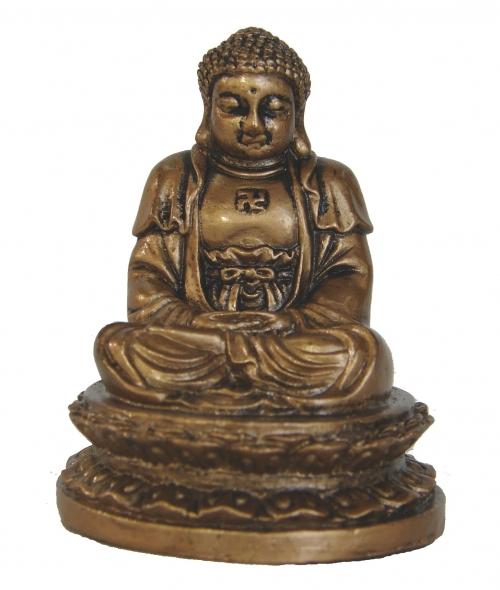 feng shui import Small Golden Meditation Buddha Statue