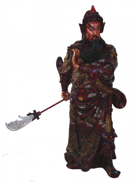 feng shui import Standing Guan Gong Holding Guan Dao