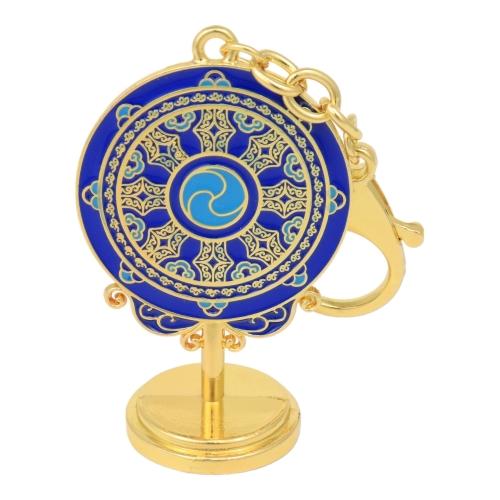Feng Shui Import Three Celestial Guardians W/ Chakra Protection Wheel Amulet Keychain