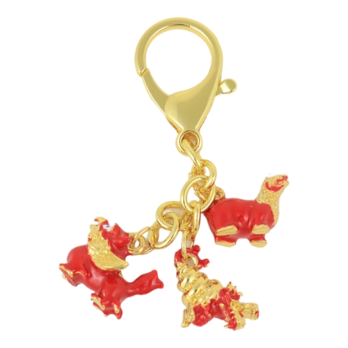 feng shui import Three-Harmony-Animal Amulet Keychain