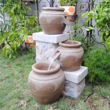 feng shui import Venice Multi Pot Outdoor-Indoor Fountain