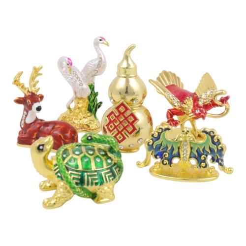 Feng Shui Import Vitality Activator Plate With 6 Auspicious Symbol And Animal Statue