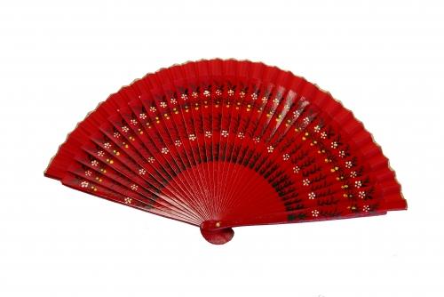Feng Shui Import Wooden Hand Fan With Cloth On The Edge