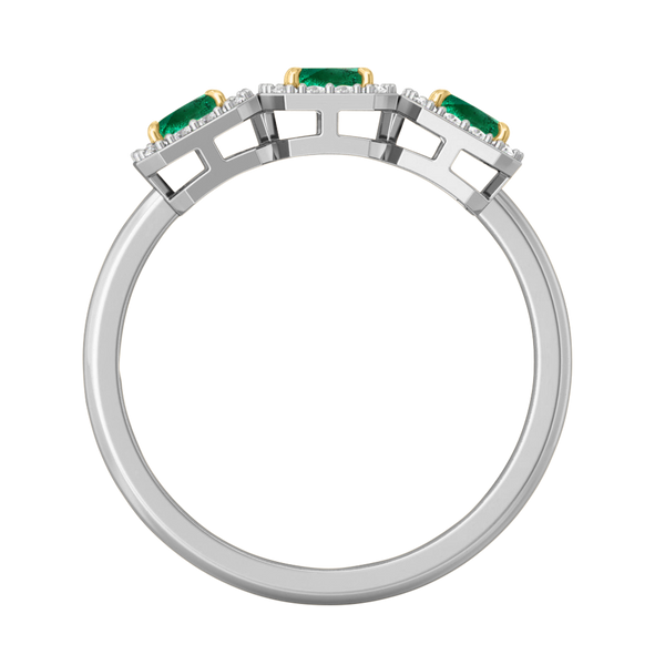 Fenton Garland Emerald Emerald Platinum Ring