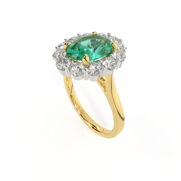 Fenton Mayfair Oval Emerald 18K Yellow Gold Ring