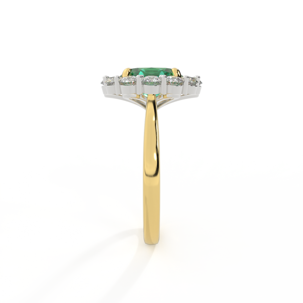 Fenton Mayfair Oval Emerald 18K Yellow Gold Ring
