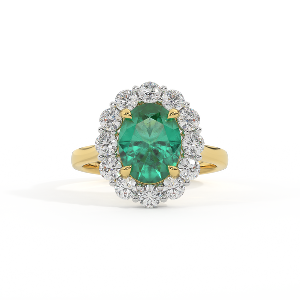 fenton Mayfair Oval Emerald 18K Yellow Gold Ring