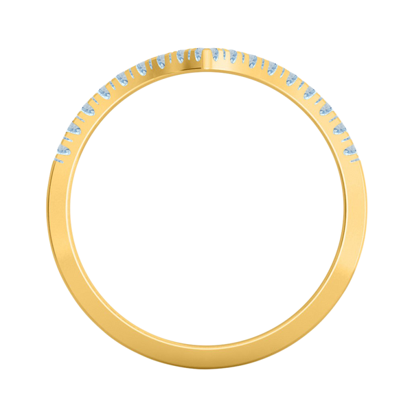 Fenton The Chevron Aquamarine 18K Yellow Gold Ring