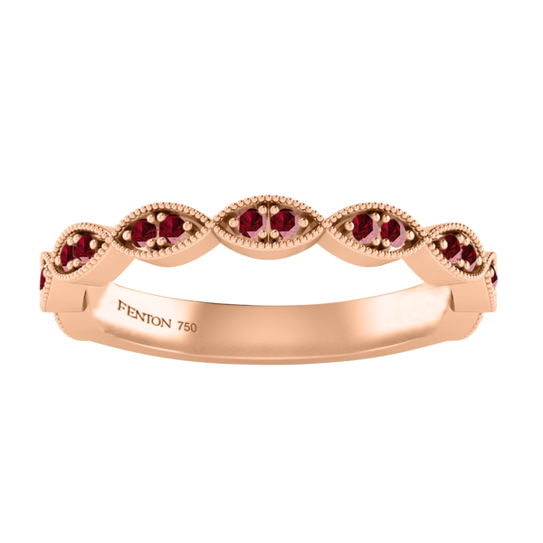 Fenton The Laurel Ruby 18K Rose Gold Ring