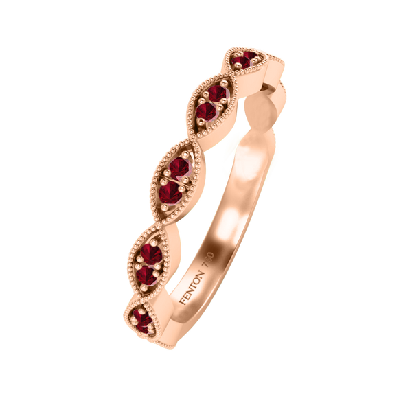 Fenton The Laurel Ruby 18K Rose Gold Ring