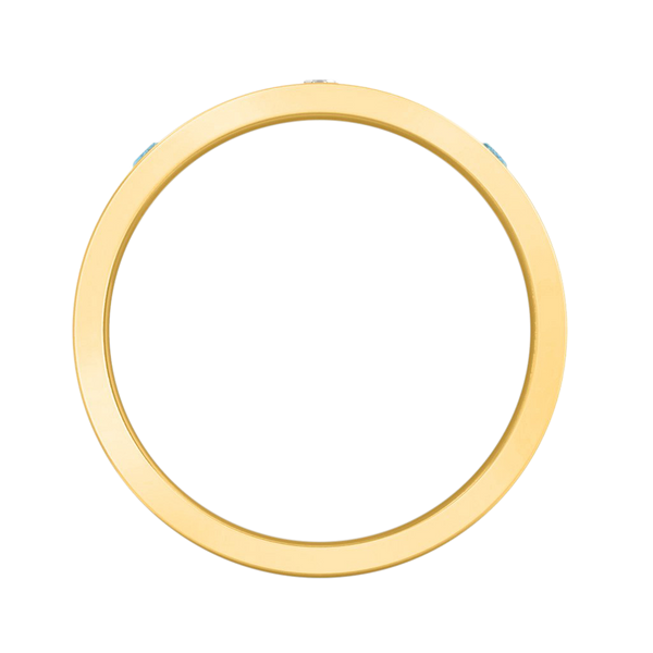 Fenton The Three Stone Aquamarine 18K Yellow Gold