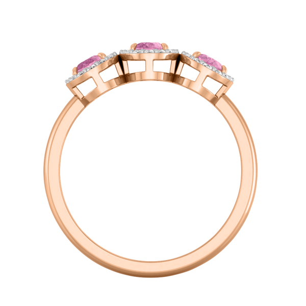 Fenton Garland Oval Pink Sapphire 18K Rose Gold Ring