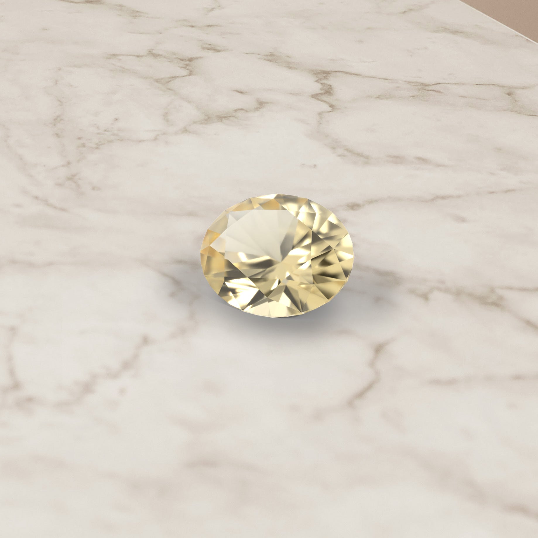 Fenton Mayfair Oval Yellow Solar Diamond 18K Yellow Gold Ring
