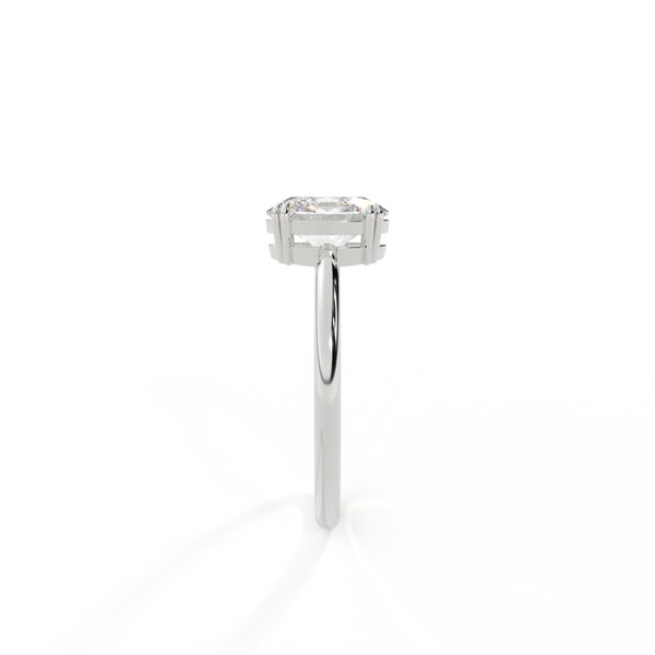 Fenton Naturally Mined Diamond Solitaire Oval Cut Platinum Ring