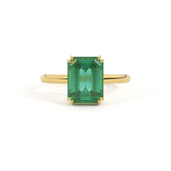 fenton Solitaire Emerald Emerald 18K Yellow Gold Ring