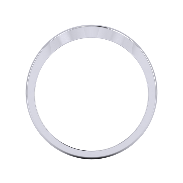 Fenton The Curved Band Band Plain 18K White Gold Ring