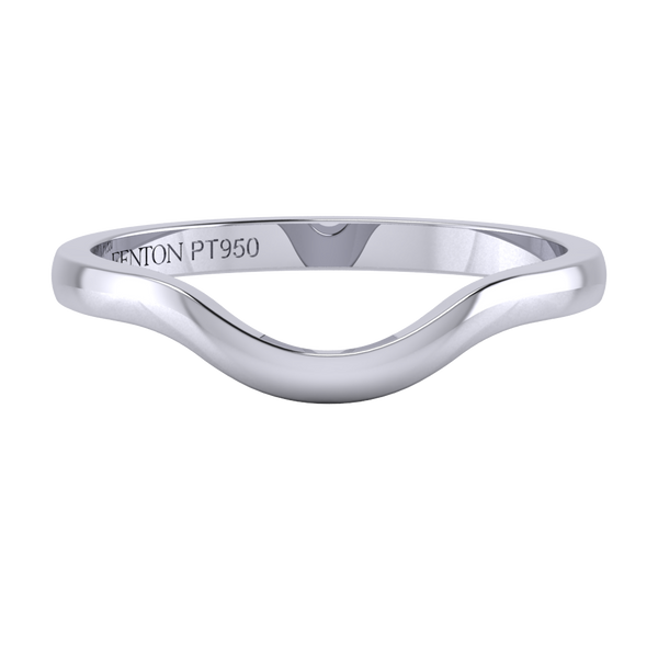 fenton The Curved Band Band Plain 18K White Gold Ring
